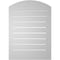 Ekena Millwork Arch Top Surface Mount PVC Gable Vent: Non-Functional, w/2"W x 1-1/2"P Brickmould Frame, 20"W x 26"H GVPAR20X2602SN - alternate 4